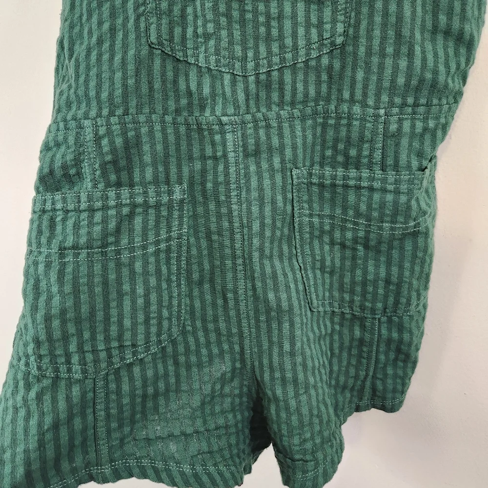 Urban Outfitters Dark Green Quilted Short Overalls